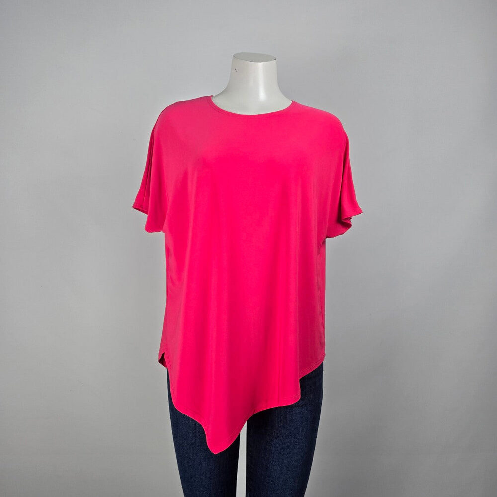 Joseph Ribkoff Pink Asymmetrical Top Size 10